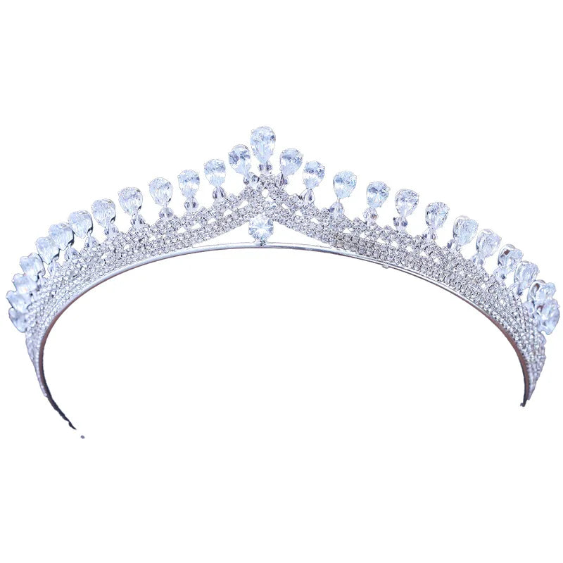 Tiaras Luxuosas de Zircônia Cúbica de Casamento Cristal